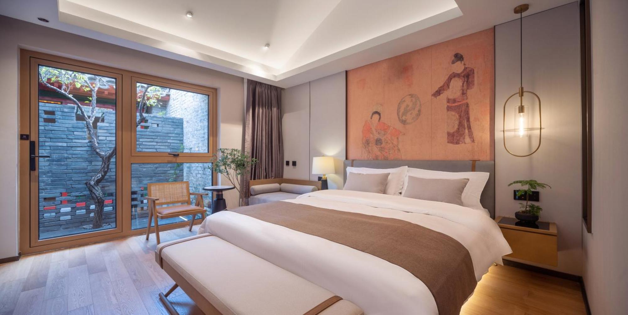 Xinxiang Yayuan Beijing Sihe Courtyard With Sky Garden Terrace Near Tiananmen Square Forbidden City Wangfujing Pedestrian Street And The Subway מראה חיצוני תמונה